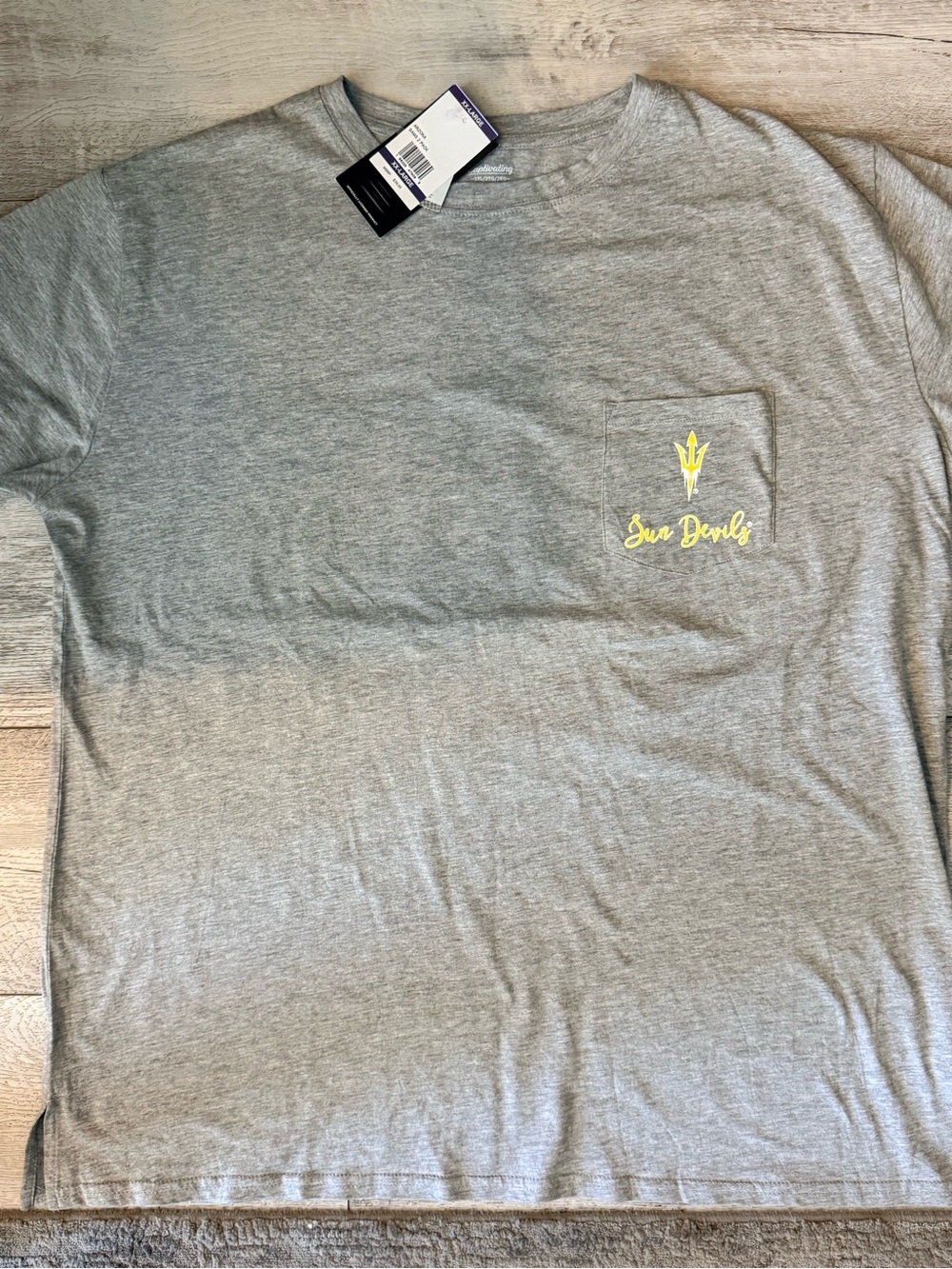 Arizona State Sun Devils Women’s 2XL Gray Tailgate Pocket T-Shirt NWT